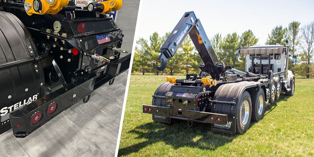 New Stellar bumper with built-in lights and a 90,000-lb pull capacity.