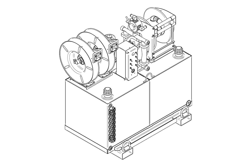 LM110 Mobile Lube Skid Illustration