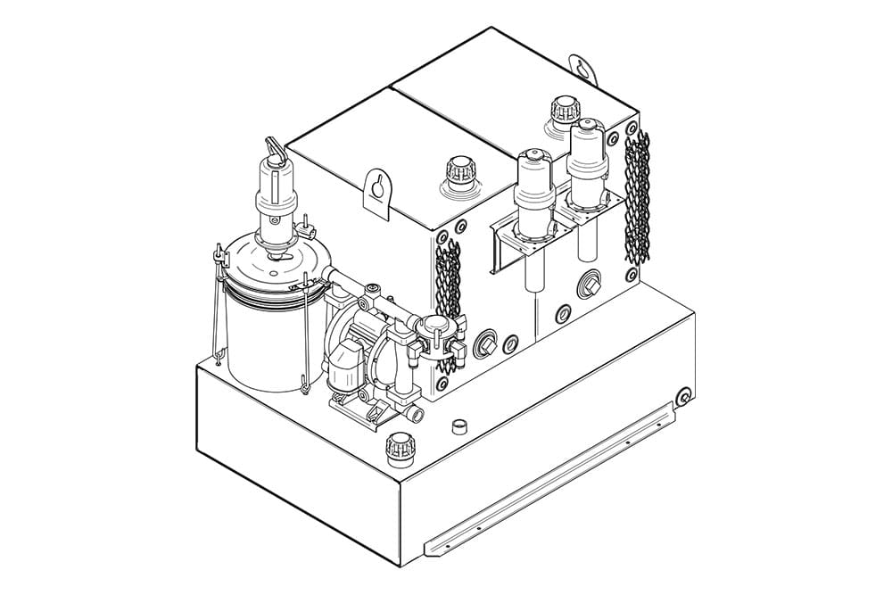 LM160 Permanent Lube Skid Illustration