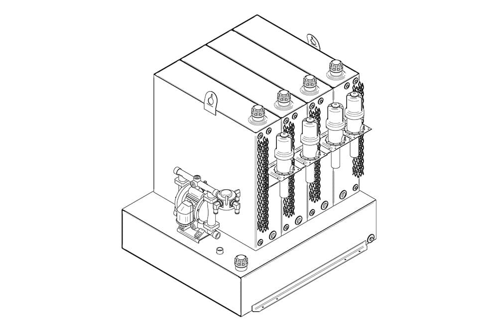 LM300 Permanent Lube Skid Illustration