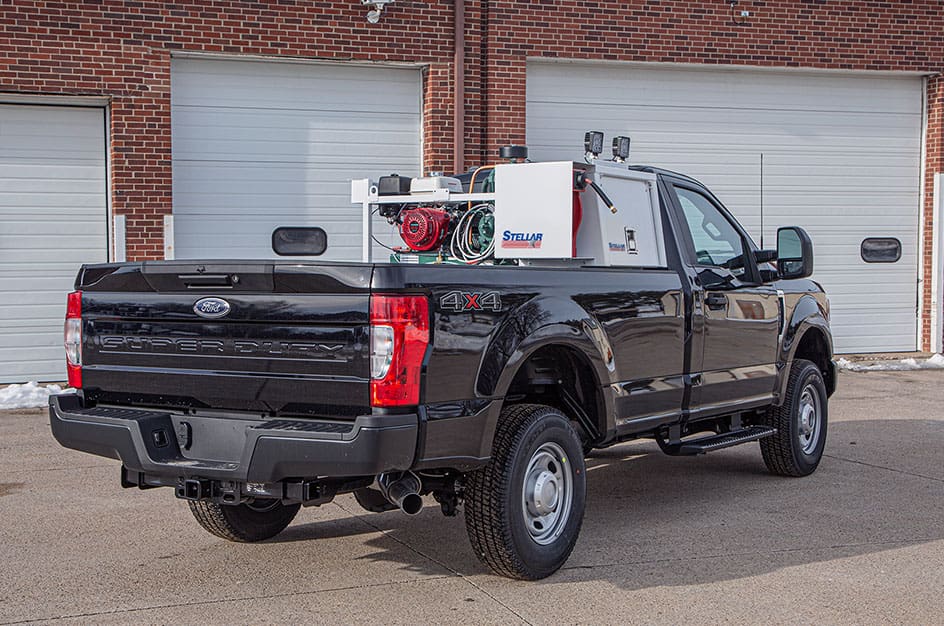 Stellar Back-Pac Service Module on the back of a pickup truck.